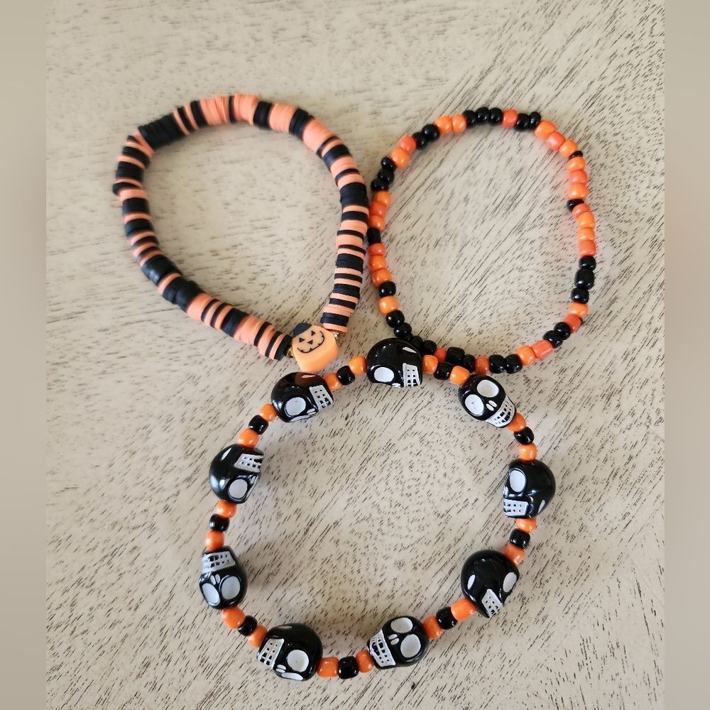 Halloween Themed Beaded Bracelets
